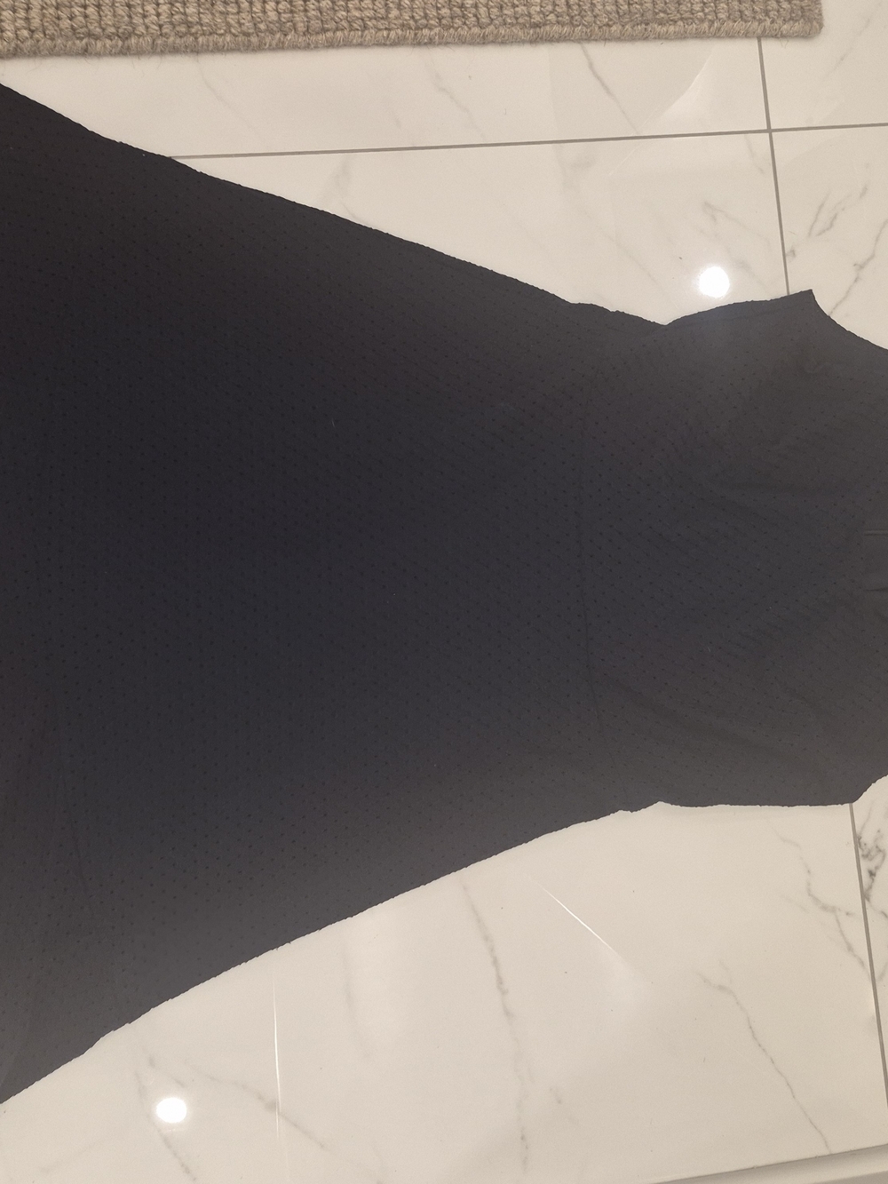 LOFT Navy Textured Midi Dress
